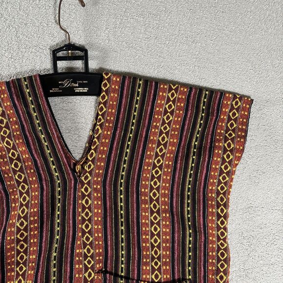 Elephant Jungle Sanctuary Woven Tunic Top Women’s Size M Colorful Aztec Hippie - Picture 4 of 11